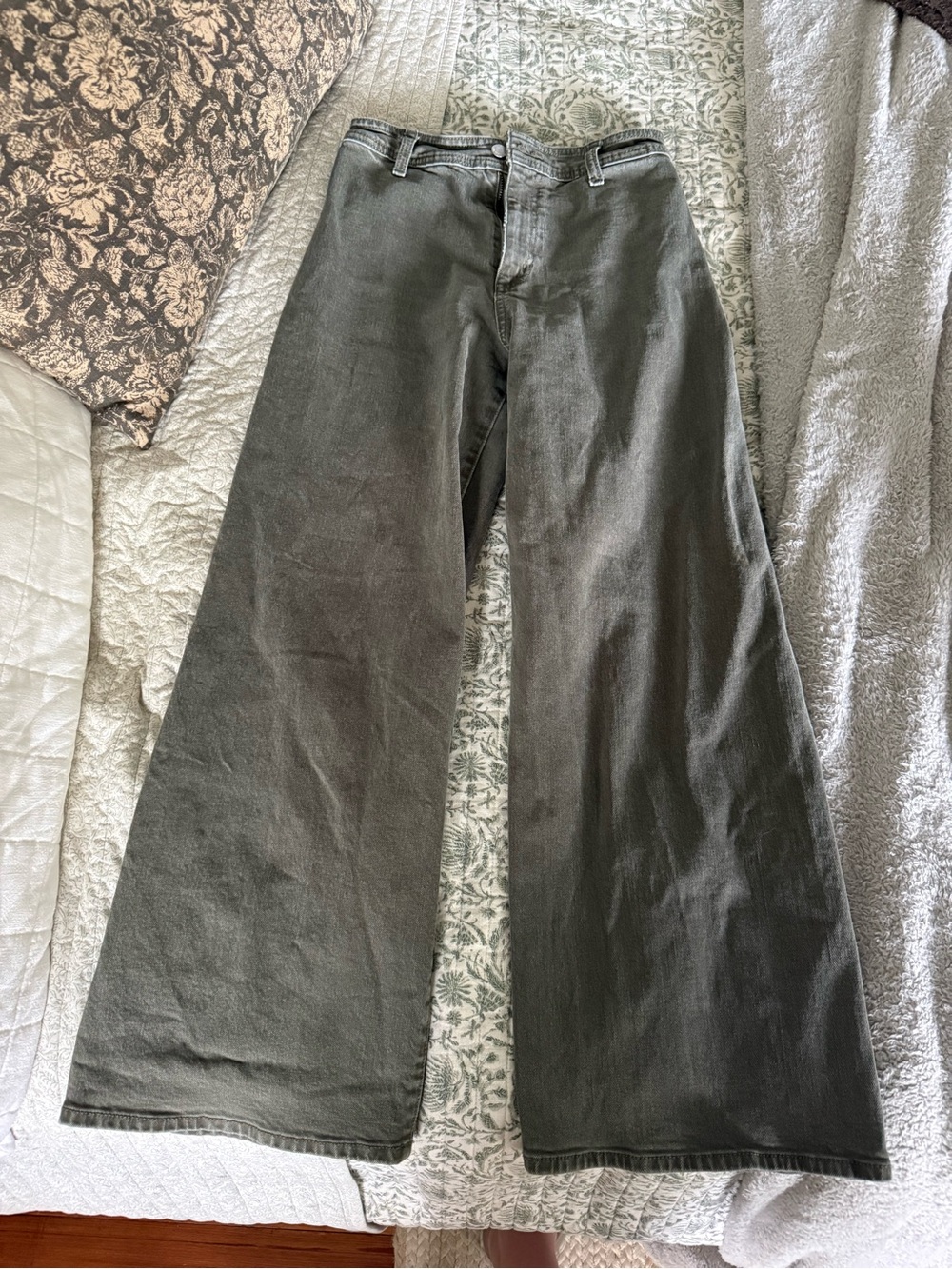 Target High-Rise Wide Leg Jeans in Olive
